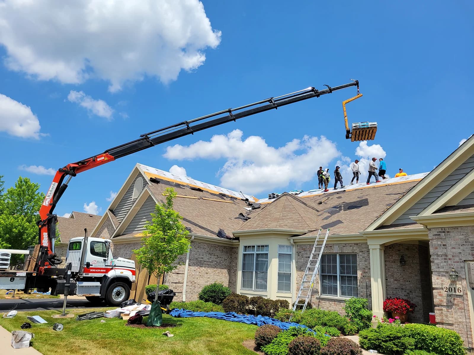 A completed DJK Restoration roof replacement in metro Atlanta