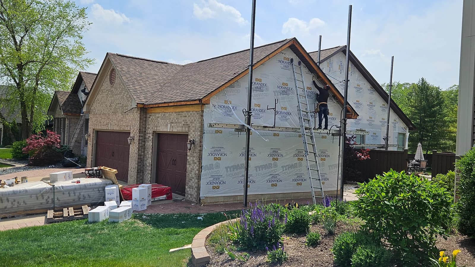 A completed DJK Restoration roofing project